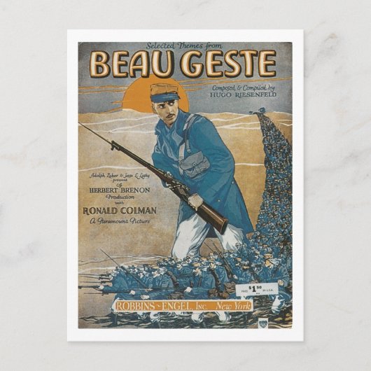 Beau Geste Vintag Songbook Cover Postkarte (Vorderseite)