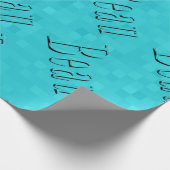 Beau Name Logos auf Aqua Blue, Geschenkpapier (Ecke)