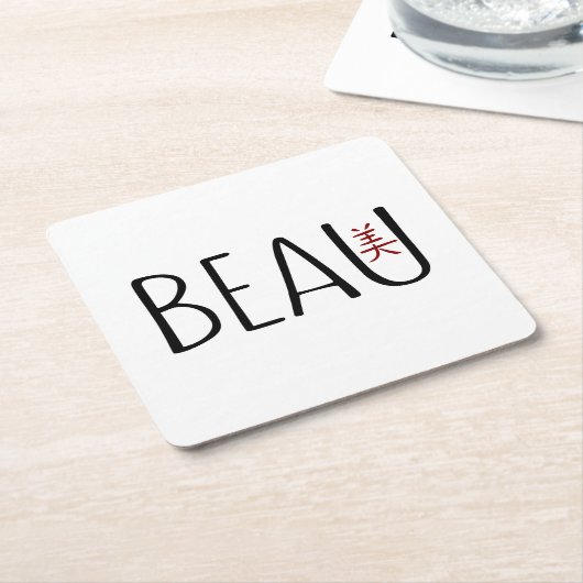 Beau Rechteckiger Pappuntersetzer (angewinkelt)