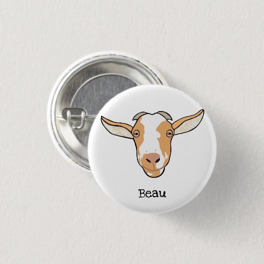 Beau the Goat Abzeichen Button (Vorne & Hinten)