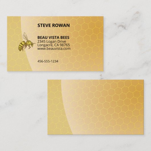Beau Vista Bee Logo Beruflich Visitenkarte (Vorne/Hinten)