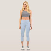 Beaublau (Vollfarbe) Capri Leggings (Vorderseite)