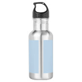 Beaublau (Vollfarbe) Edelstahlflasche (Rückseite)