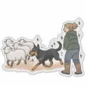 Beauceron - Arbeitshund Aufkleber (Vorderseite)