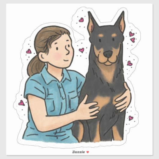 Beauceron - Arbeitshund Aufkleber (Blatt)