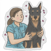 Beauceron - Arbeitshund Aufkleber (Vorderseite)