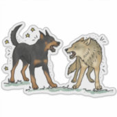 Beauceron - Arbeitshund Aufkleber (Vorderseite)