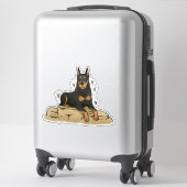 Beauceron - Arbeitshund Aufkleber (Koffer)