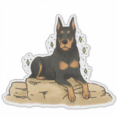 Beauceron - Arbeitshund Aufkleber (Vorderseite)
