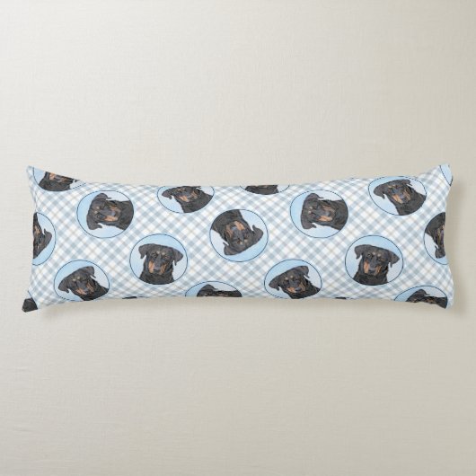 Beauceron Black and Tan Painting Sheepdog Hund Kun Seitenschläferkissen (Vorderseite)