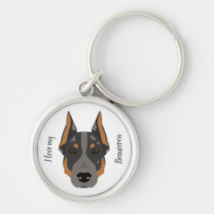 Beauceron. Brillengehirse Schlüsselanhänger