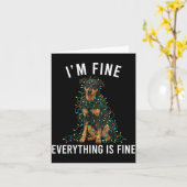 Beauceron Christmas I'm Fine Everything Is Fine Karte (Gelbe Blume)