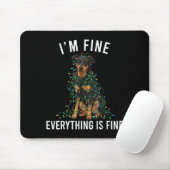 Beauceron Christmas I'm Fine Everything Is Fine Mousepad (Mit Mouse)