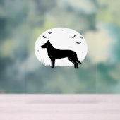 Beauceron Dog - Halloween Moon Silhouette Classic Acrylschild (Neutral)