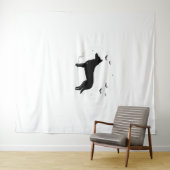 Beauceron Dog - Halloween Moon Silhouette Classic Wandteppich (Beispiel (Horizontal))