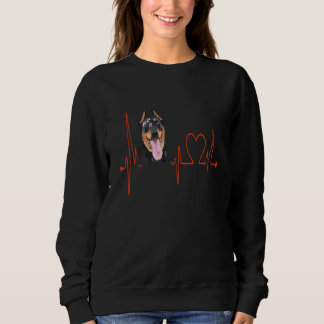 Beauceron Dog Heartbeat EKG for men women kids Sweatshirt