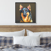 Beauceron Dog Leinwanddruck (Insitu (Schlafzimmer))