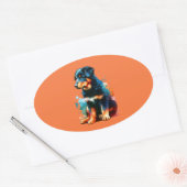 Beauceron Dog Ovaler Aufkleber (Umschlag)