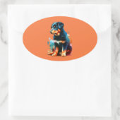 Beauceron Dog Ovaler Aufkleber (Tasche)