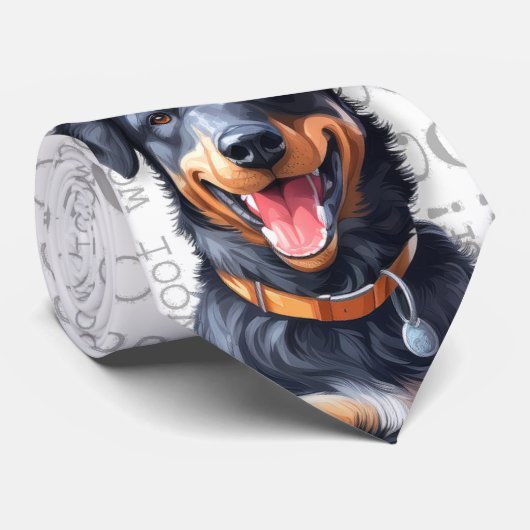 Beauceron Funny Woof Christmas Dog Lover Krawatte (Gerollt)