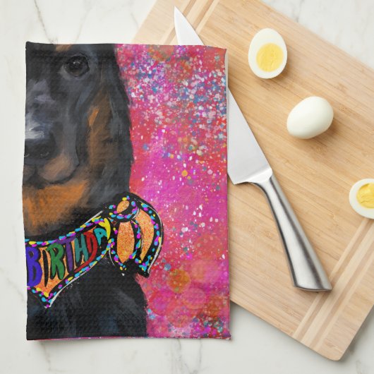 Beauceron Geschirrtuch (Viertel Falte)