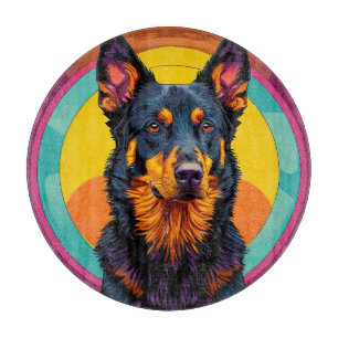 Beauceron Hund Colorful Illustration Schneidebrett