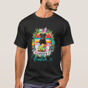 Beauceron Hund in Ostereier Basket Bunnies Happy T-Shirt