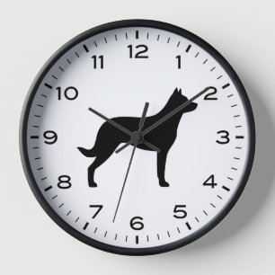 Beauceron Hunde Silhouette Uhr