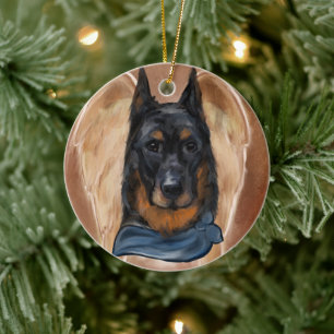 Beauceron Keramik Ornament