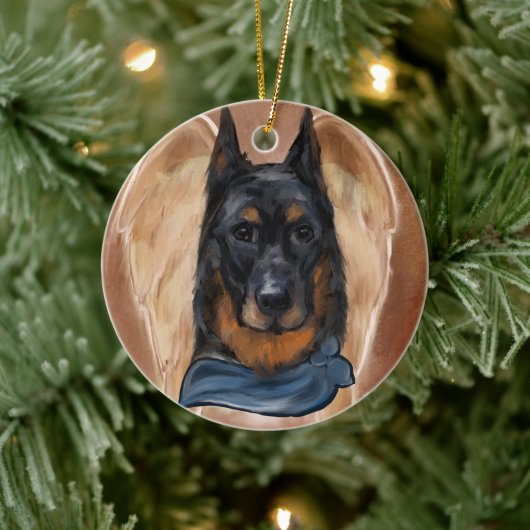 Beauceron Keramik Ornament (Baum)