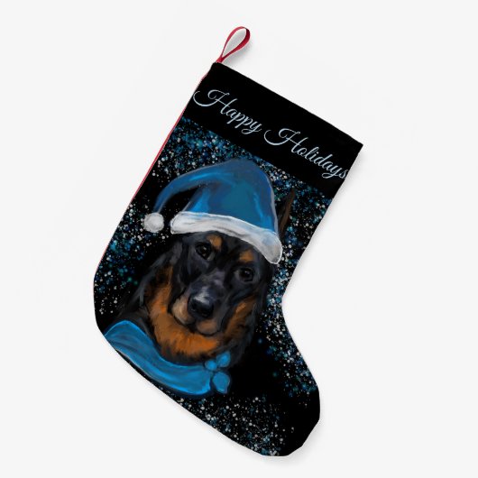 Beauceron Kleiner Weihnachtsstrumpf (Vorderansicht (hängend))