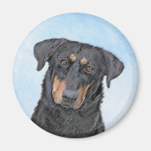 Beauceron Malerei - Niedliche Original Hund Kunst Magnet