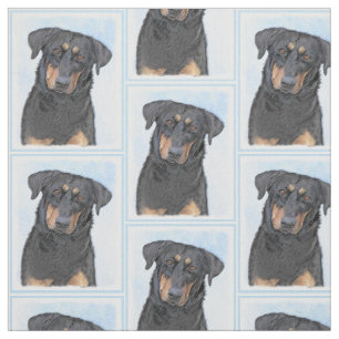 Beauceron Malerei - Niedliche Original Hund Kunst Stoff