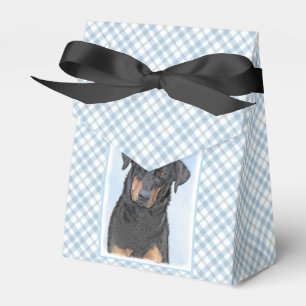 Beauceron Malerei - Niedliche Original Hunde Kunst Geschenkschachtel