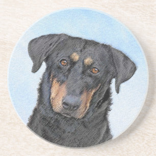 Beauceron Malerei - Niedliche Original Hunde Kunst Getränkeuntersetzer