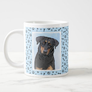 Beauceron Malerei - Niedliche Original Hunde Kunst Jumbo-Tasse