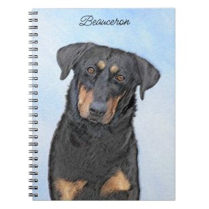 Beauceron Malerei - Niedliche Original Hunde Kunst Notizblock