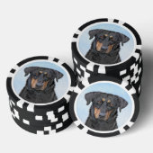 Beauceron Malerei - Niedliche Original Hunde Kunst Pokerchips (Stapel)