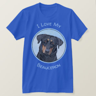 Beauceron Malerei - Niedliche Original Hunde Kunst T-Shirt