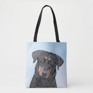 Beauceron Malerei - Niedliche Original Hunde Kunst Tasche