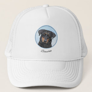 Beauceron Malerei - Niedliche Original Hunde Kunst Truckerkappe