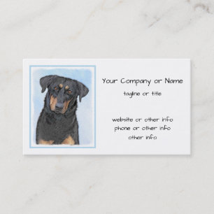 Beauceron Malerei - Niedliche Original Hunde Kunst Visitenkarte
