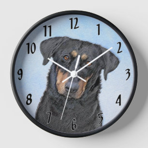 Beauceron-Malerei - Süße originelle Hundekunst Uhr