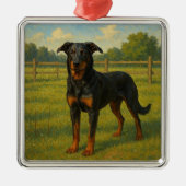 Beauceron Ornament Aus Metall (Vorne)