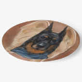 Beauceron Pappteller (Schrägansicht)