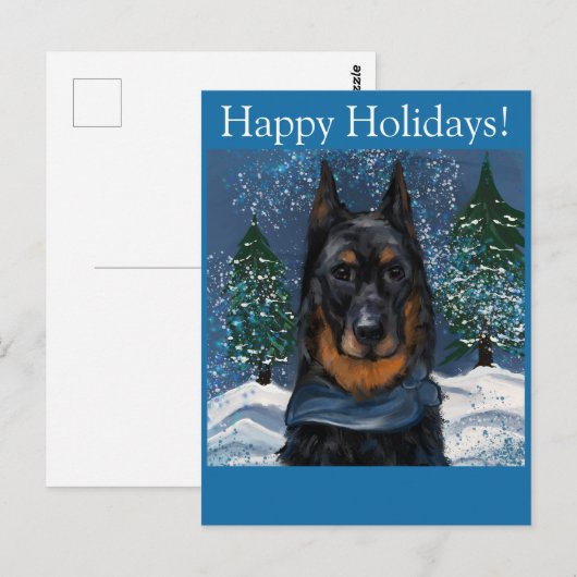 Beauceron Postkarte (Vorne/Hinten)