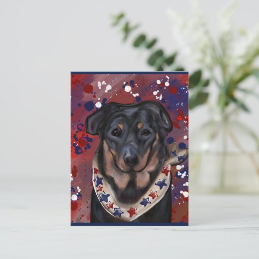 Beauceron Postkarte (Stehend Vorderseite)