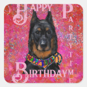 Beauceron Quadratischer Aufkleber (Vorderseite)