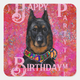 Beauceron Quadratischer Aufkleber