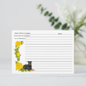 Beauceron, Rezeptionskarte für Gelbe Rosen (Stehend Vorderseite)